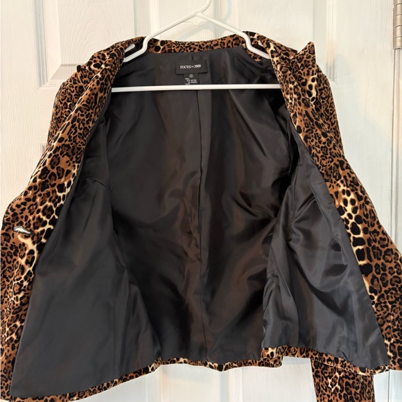 Focus 2000 Leopard Print Blazer Jacket Size 12 Brown Black - Picture 7 of 10